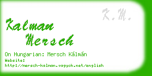 kalman mersch business card