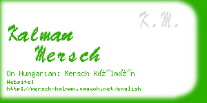 kalman mersch business card